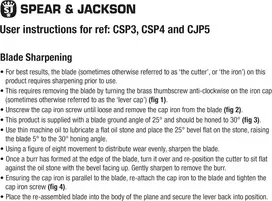 Spear & Jackson Cjp5blade atsarginis peilis obliaus No.5