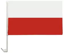 Nfp 2 x automobilio vėliava 45 x 30 Lenkijos automobilio vėliavos Euro 2016 su laikikliu