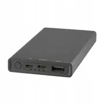 Qualo powerbank 5000 mah usb-c usb aliumininis iš perdirbtų medžiagų su led indikatoriais