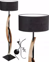 Adex pastatomas šviestuvas 096-st Led E27 medinis gaubtas veliūras svetainė modernus