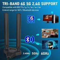 Wifi 6e Tri-band Antena su magnetiniu pagrindu ir 2m kabeliu