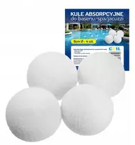 Filtraciniai kamuoliukai baseinui Spa Jacuzzi, absorbuojantys kamuoliukai 8cm 4 vnt. Coil
