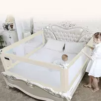 Lova Wakects apsauginis lovos barjeras kūdikiams su užrakinamu užsegimu, sulankstomas, reguliuojamo aukščio, apsauga nuo kritimo lovelei