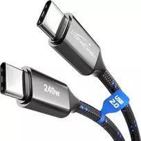 Usb-c kabelis 2x1m, greitas įkrovimas 240w, tvirtas nailono pynimas