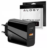 Alogy 65w Gan įkroviklis Usb-a/usb-c, Pd 33w, Qc 3.0