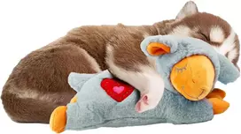 All for paws small buddy heartbeat sheep, šuniuko žaislas su širdies plakimu, šunų dresūros žaislas nerimui dėl atsiskyrimo mažinti, elgesio pagalba, avis, pilka