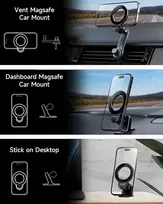 Niuyane magnetinis telefono laikiklis automobiliui, [n52 stipriausias magnetas] magnetinis telefono laikiklis automobilio ventiliacijos grotelėms, skirtas magsafe iphone 15 14 13 12 pro max visiems išmaniesiems telefonams