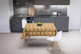 Le Jardin du Lin virtuvinis dekoratyvinis staltiesė rudos spalvos 140 x 140 cm - sukurta ir pagaminta Turkijoje