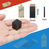 Wukong, 30 neodimio magnetų rinkinys, lipnūs, 20 x 10 x 1 mm, mini magnetai, stipriai laikantys juodi magnetai, maži lipnūs magnetai stiklui, magnetinei lentai, biurui ir informacinei lentai