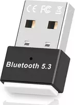 Bluetooth 5.3 adapteris kompiuteriui, usb bluetooth adapterio dongle, usb edr bluetooth belaidis siųstuvas-imtuvas, skirtas staliniam kompiuteriui, nešiojamam kompiuteriui, kompiuteriui, ausinėms, klaviatūrai, pelei, bluetooth stereo, su windows