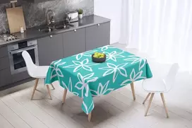 Bonamaison virtuvinis dekoratyvinis staltiesė turkio spalvos balta 140 x 140 cm - suprojektuota ir pagaminta Turkijoje