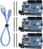 3 x diymore mikrovaldiklio plokštė motherboard ch340 16mhz 5v su usb kabeliu