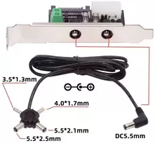 Chenyang motininės plokštės sata/ide maitinimo į dc 12v/5v jumper maitinimo adapterio keitiklis su 12 cm pci-e laikikliu