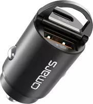 Omars automobilinis įkroviklis 63 W su USB-C 33 W ir USB-A 30 W, PD3.0 QC3.0