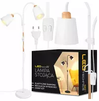 Toršeras LEDTechnics, 170 cm, baltas/rudas