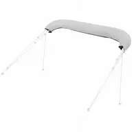 Jenox Vevor Bimini stogelis 243,84x246,38-261,62cm 4 lankų markizė valčiai, šviesiai pilka