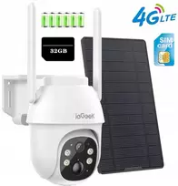 Aeotec Lauko saulės kamera Iegeek pasukama Gsm 3g/4g Lte Sim 2k 3mpx su 32gb kortele