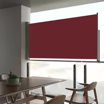 Ištraukiama šoninė markizė terasai, 80 x 300 cm, raudona
