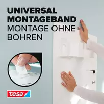 Tesa Uk 58565-00001-00 Powerbond Universal dvipusė putų juosta rankdarbiams - balta, 1.5 m x 19 mm