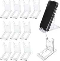 Finzoo, 12 vnt. plastikinių stovų ekspozicijai, skaidrus akrilo plastiko stovas-molbertas, daugiafunkcinis laikiklis lėkštėms, mobiliesiems telefonams, namų dekoravimui (Ekspozicinė prekė)