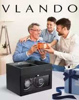 Vlando automatinis laikrodžių suktuvas 2 laikrodžiams, odinis laikrodžių suktuvas, papuošalų laikymo dėžutė