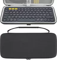 Geekria K380 belaidės klaviatūros dėklas, kietas kelioninis dėklas mažai kompaktiškai belaidei klaviatūrai be skaičių bloko, suderinamas su Logitech K380, Magic Klaviatūra, Omoton Ultra-slim (juodas)