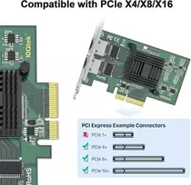 10gtek® Gigabit Pcie serverio adapteris, skirtas Intel I350-t2 - I350am2 lustas, dvigubas Rj45 prievadas, 1gbit Pci Express Ethernet Lan tinklo plokštė, 10/100/1000mbps Nic, skirtas Windows Server, Win8, 10, Xp ir Linux