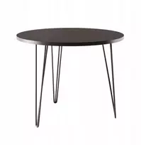 Apvalus stalas virtuvei, svetainei, valgomajam Ø 90 cm Juodas Mika