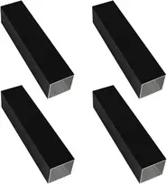 Kwweeoo juodas aliuminio kvadratinis vamzdis 4 vnt 12 mm x 12 mm x 300 mm ilgio sienelės storis 1 mm 4 vnt aliuminio kvadratinio vamzdžio spalva juoda