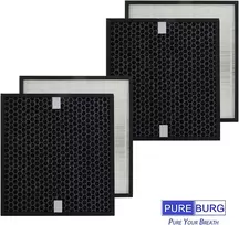 Pureburg Ac4158 pakaitinis filtras, suderinamas su Philips Ac4080/10 oro valytuvais, detalės numeris Ac4158/00, H13, 2 vnt.