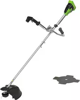 Greenworks Gd40bcb 40 V akumuliatorinis krūmapjovis su bešepetėliniu varikliu, diržais, motociklo rankena, 40 cm pjovimo pločiu, 2 mm nailoniniais siūlais arba 25 cm ašmenimis, be 40 V akumuliatoriaus ir įkroviklio