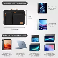 Mosiso 12.9 colių planšetinio kompiuterio dėklas, skirtas ipad pro 13 m4 & ipad air 13 m3 m2, ipad pro 12.9 m2 m1 6