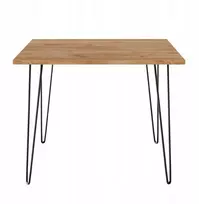 Kvadratinis stalas virtuvei, svetainei, valgomajam 90 x 90 cm Ąžuolas Craft Hairpin