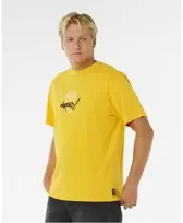 Vyriški laisvo kirpimo marškinėliai Rip Curl Rotten Sun, geltoni