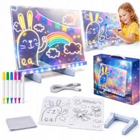 LED piešimo lenta vaikams, šviečiantis rinkinys
