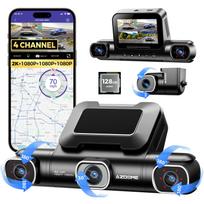 Automobilinė kamera Azdome 4K, 360°, 128GB, WiFi, naktinis IR režimas, parkavimo funkcija