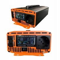 Automobilinis inverteris 12V/230V, 1200W, grynos sinusinės bangos