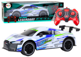 RC sportinis automobilis 1:10, 25 km/h, LED žibintai, baltas