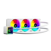 Rampage INFINITE V360 All-in-One Liquid CPU Cooler 360mm ARGB, Temperature Display, White