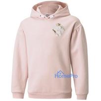 PUMA Alpha Hoodie FL sporta krekls ar kapuci gaiši rozā bērnu 116 cm