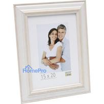 Deknudt S221H1 15x20 Wood Photo Frame White with Beige