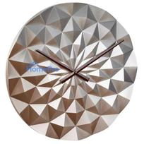 TFA DIAMOND sienas pulkstenis Metāliskā rožu zelta krāsā 396 mm x 44 mm kvarca analogs