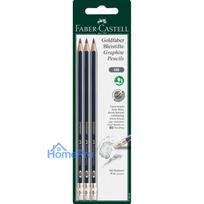 Faber-Castell Goldfaber G-Tip Graphite Pencil HB 3-Pack Dark Green (116896)