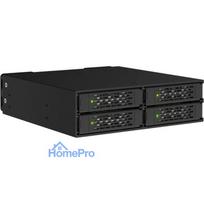 ICY DOCK ToughArmor MB699V5P-B V3 4-Bay 2,5 inch NVMe U.2 / U.3 SSD PCIe 5.0 Mobile Rack Enclosure for 5,25 inch Bay (wi