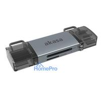 Akasa 2-In-1 USB 3.2 OTG Dual Card Reader