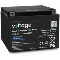VOLTAGE AGM Battery 12V 26Ah VE12-26 (6-9 Years Lifespan)