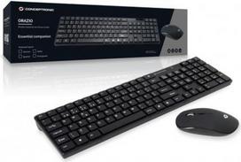 Conceptronic ORAZIO01PT Wireless Keyboard+Mouse,PT, schwarz (ORAZIO01PT)