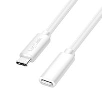 LogiLink USB 2.0 Type-C cable, C/M to  C/F, 480Mbps, 60W, white, 3