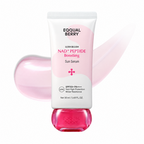 EQQUALBERRY NAD+ Peptide Boosting Sun Serum SPF50+ PA++++ – Drėkinamasis ir stangrinamasis veido serumas nuo saulės, 50 ml