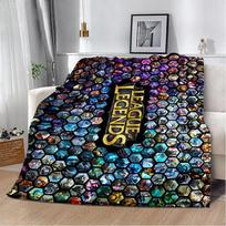 Legends LOL Jinx Printed Blanket Picnic Blankets Warm Blanket Soft and L-Leagues Comfortable Blanket Home Travel Birthday Gift 30x40in gray
